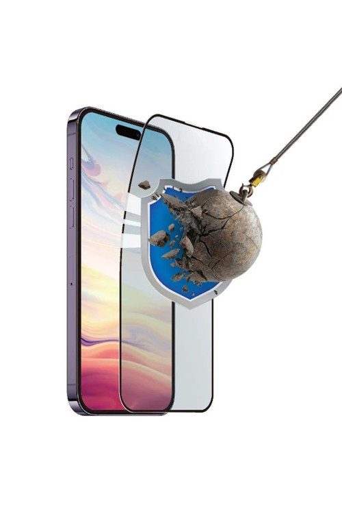 İphone 16 Uyumlu Çilek Desenli Telefon Kılıfı + Ekran Koruyucu - 5804