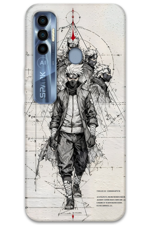 Tecno Spark 7 Pro Uyumlu Anime Desenli Telefon Kılıfı + Ekran Koruyucu - 5875