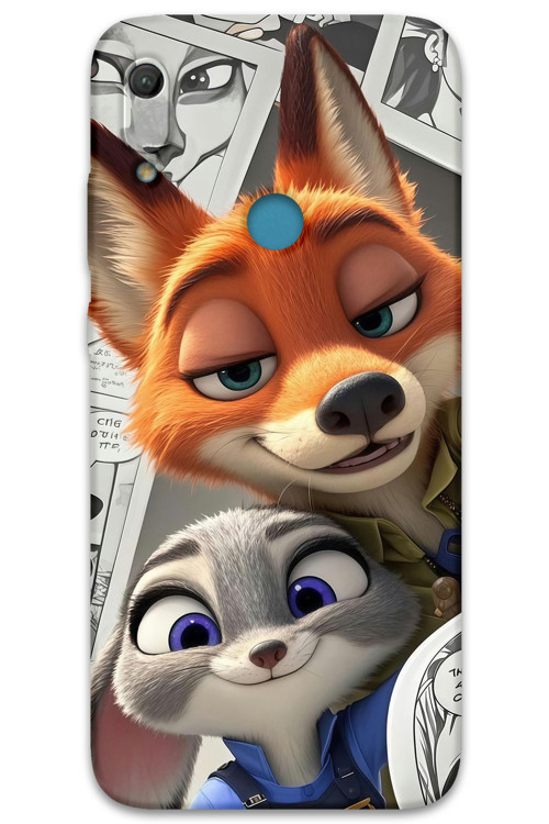 Huawei Y6S Uyumlu Zootopia Desenli Telefon Kılıfı + Ekran Koruyucu - 5942