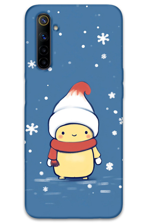 Realme 6 Uyumlu Tavşan Desenli Telefon Kılıfı + Ekran Koruyucu - 5808