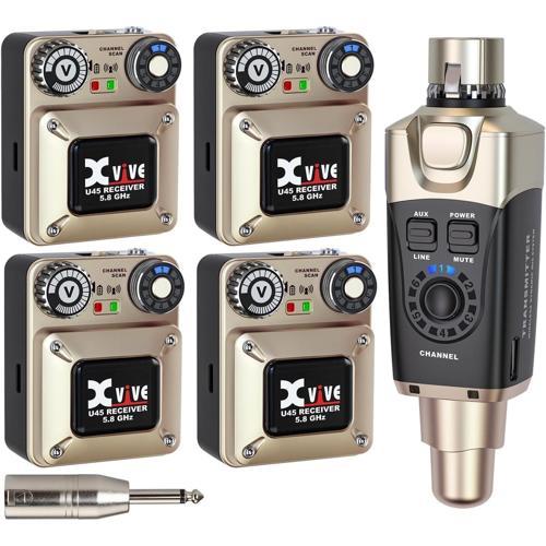 XV-U45R4 4 Alıcı + 1 Vericili Kablosuz In-Ear Monitör Sistemi