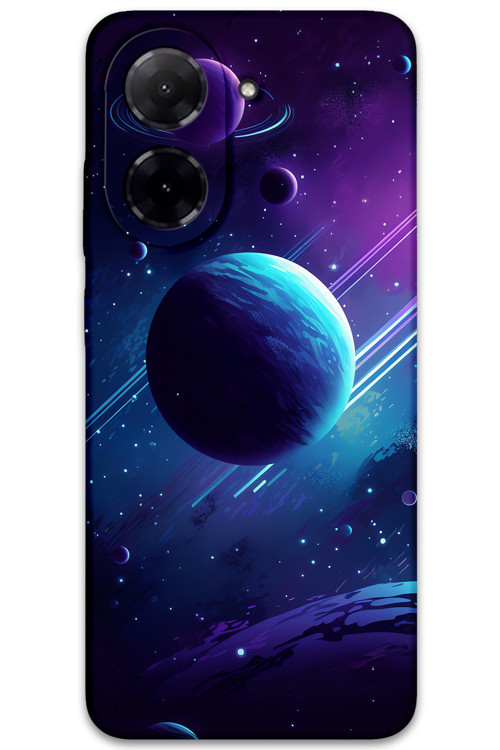 Xiaomi Redmi A5 4G Uyumlu Uzay Desenli Telefon Kılıfı + Ekran Koruyucu - 5866