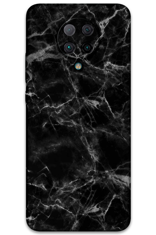 Poco F2 Pro Uyumlu Mermer Desenli Telefon Kılıfı + Ekran Koruyucu - 5815