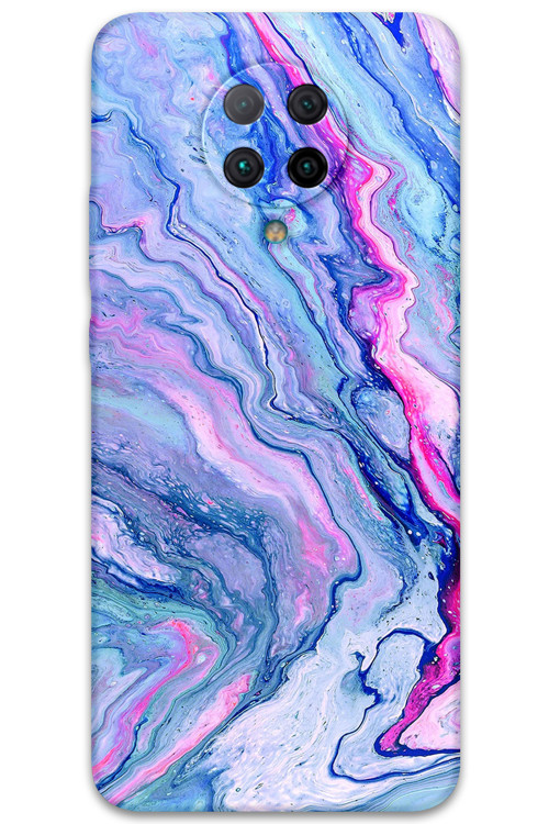 Poco F2 Pro Uyumlu Mermer Desenli Telefon Kılıfı + Ekran Koruyucu - 5816