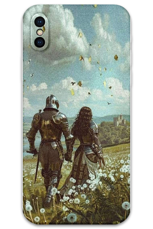 İphone X Uyumlu Retro Desenli Telefon Kılıfı + Ekran Koruyucu - 5843