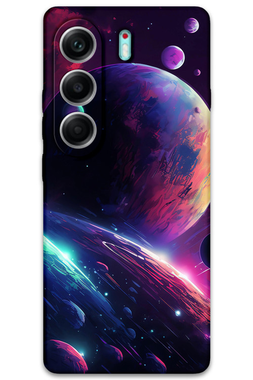Tecno Camon 40 Pro 5G Uyumlu Uzay Desenli Telefon Kılıfı + Ekran Koruyucu - 5862