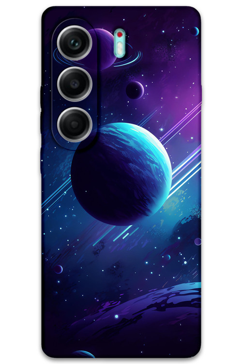 Tecno Camon 40 Pro 5G Uyumlu Uzay Desenli Telefon Kılıfı + Ekran Koruyucu - 5866