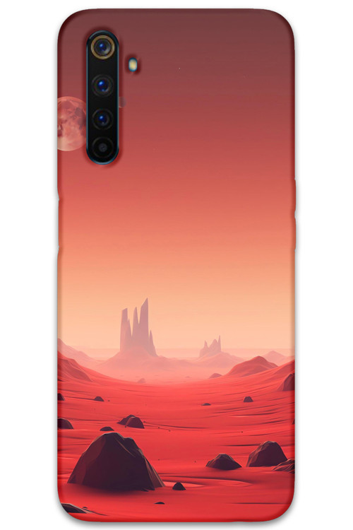 Realme 6 Pro Uyumlu Uzay Desenli Telefon Kılıfı + Ekran Koruyucu - 5859