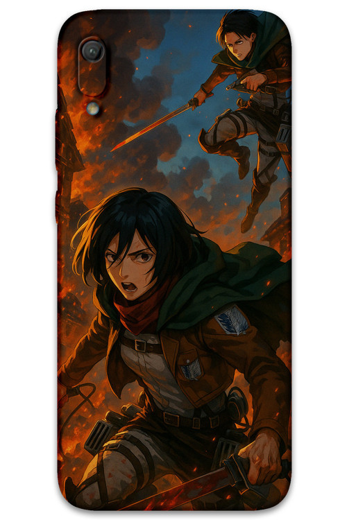 Huawei Y6 2019 Uyumlu Anime Desenli Telefon Kılıfı + Ekran Koruyucu - 5744