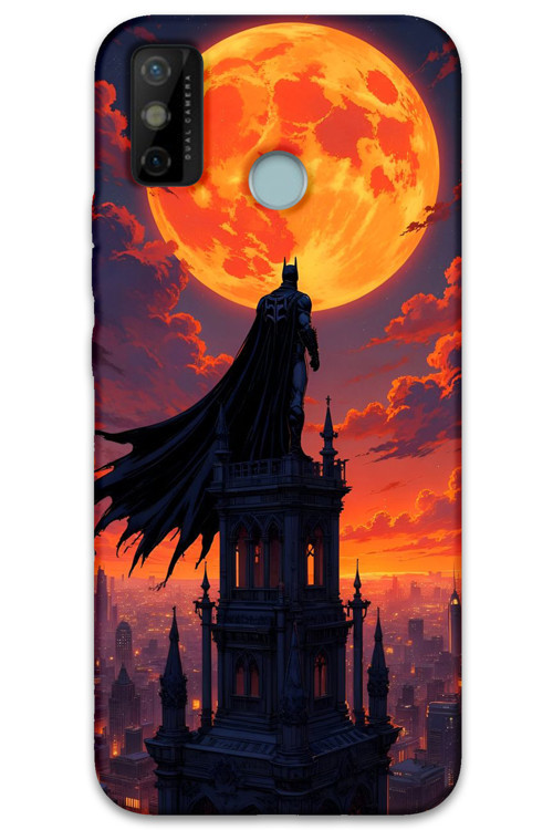 Tecno Spark 6 Go Uyumlu Batman Desenli Telefon Kılıfı + Ekran Koruyucu - 5829
