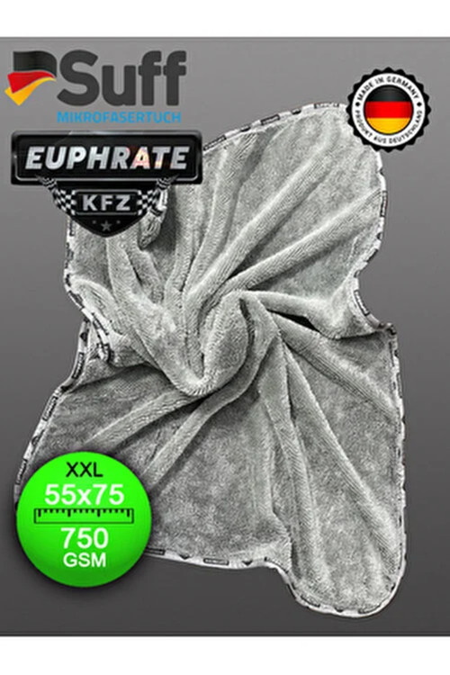 Euphrate Kfz 75X55Cm Alman Üretim 750 Gsm Tank Bezi Gri-Mavi Renk 1 Adet