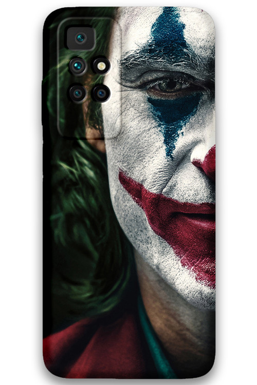 Xiaomi Redmi 10 Uyumlu Joker Desenli Telefon Kılıfı + Ekran Koruyucu - 5827