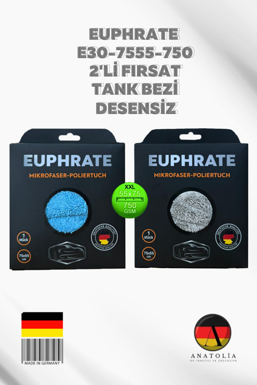 (2 Adet) Alman Üretim Tank Bezi 750 Gsm Ürün Kodu E30-7555-750 Desensiz