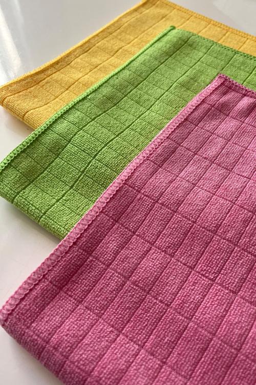 ( 3 Adet ) Mikrofiber Mutfak Temizlik Bezi 40*40 Cm Leke Tutmaz Koku Yapmaz (Mix Renk)