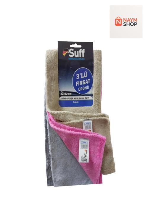 Orkide 3'Lü Mikrofiber Kurulama Bezi (32 X 32 Cm) 1Paket