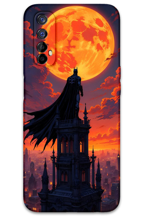 Realme 7 Uyumlu Batman Desenli Telefon Kılıfı + Ekran Koruyucu - 5829