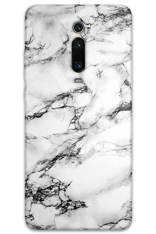 Xiaomi Mi 9T Uyumlu Mermer Desenli Telefon Kılıfı + Ekran Koruyucu - 5817
