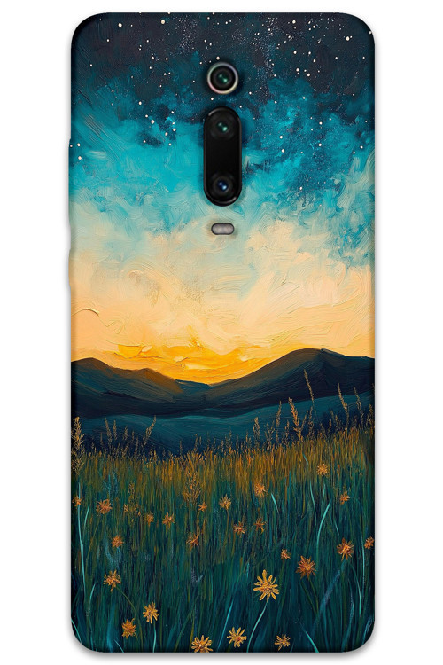 Xiaomi Mi 9T Uyumlu Uzay Desenli Telefon Kılıfı + Ekran Koruyucu - 5871