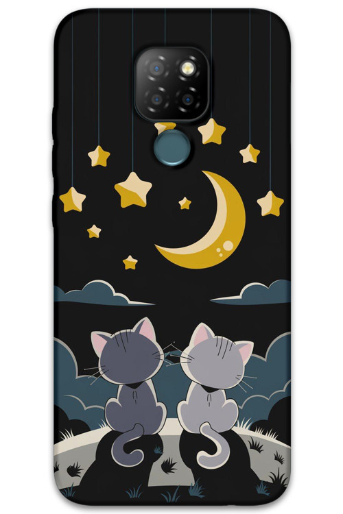 Gm 20 Uyumlu Kedi Desenli Telefon Kılıfı + Ekran Koruyucu - 5809