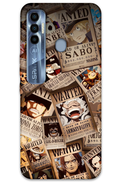 Tecno Spark 7 Pro Uyumlu Anime Desenli Telefon Kılıfı + Ekran Koruyucu - 5888