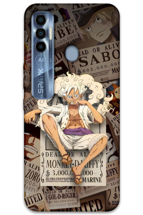 Tecno Spark 7 Pro Uyumlu Anime Desenli Telefon Kılıfı + Ekran Koruyucu - 5887