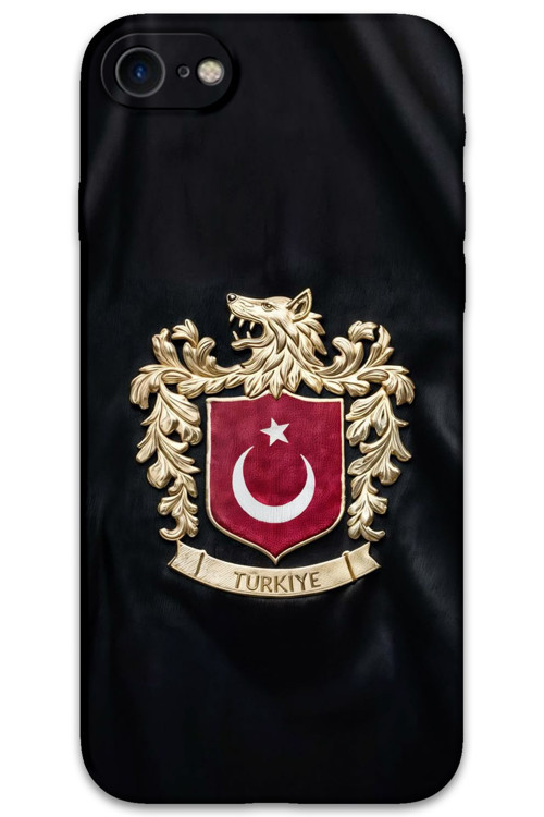 İphone 7 Uyumlu Türk Desenli Telefon Kılıfı + Ekran Koruyucu - 5855