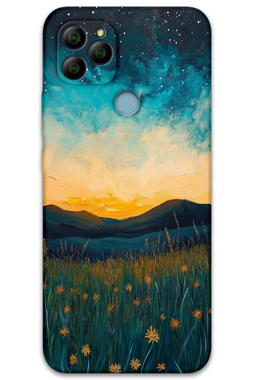 Gm 21 Uyumlu Uzay Desenli Telefon Kılıfı + Ekran Koruyucu - 5871
