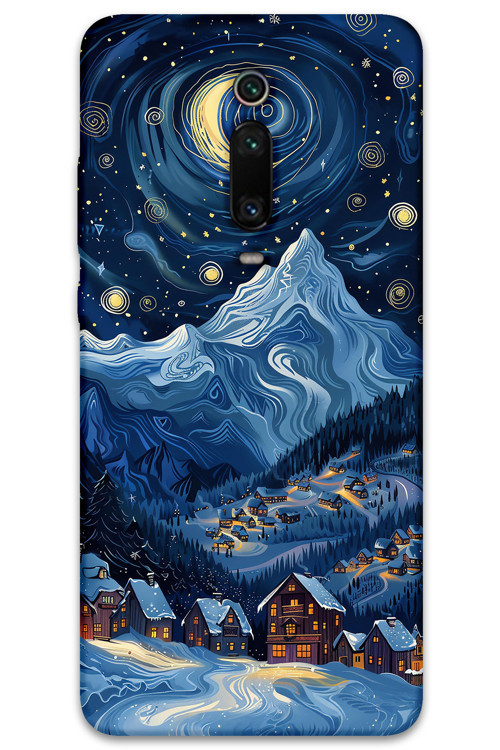 Xiaomi Mi 9T Uyumlu Uzay Desenli Telefon Kılıfı + Ekran Koruyucu - 5857
