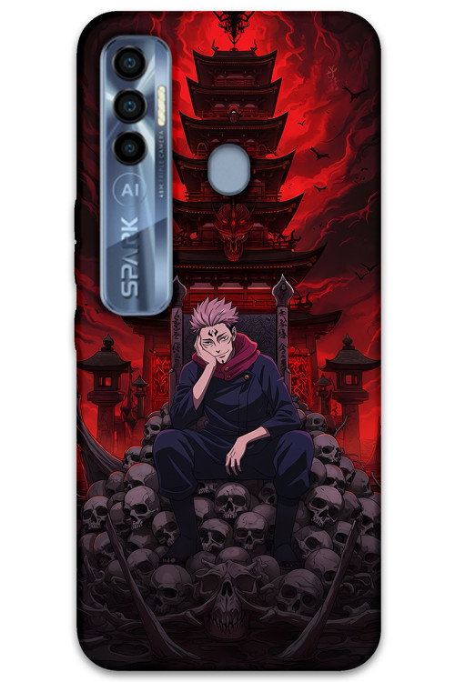 Tecno Spark 7 Pro Uyumlu Anime Desenli Telefon Kılıfı + Ekran Koruyucu - 5903
