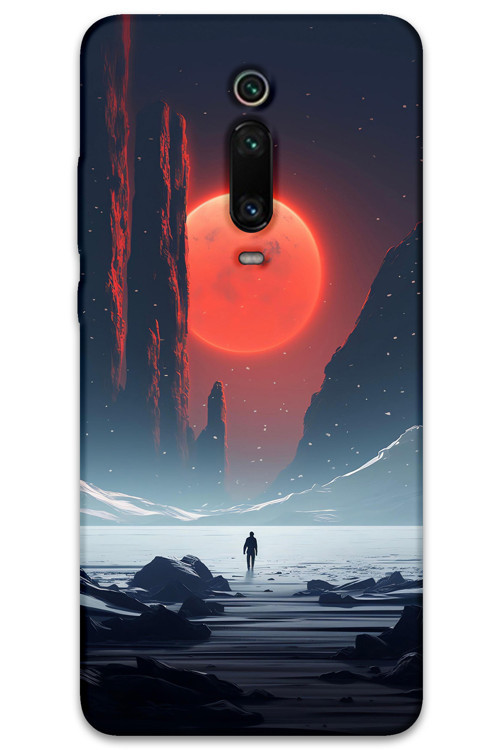 Xiaomi Mi 9T Uyumlu Uzay Desenli Telefon Kılıfı + Ekran Koruyucu - 5861