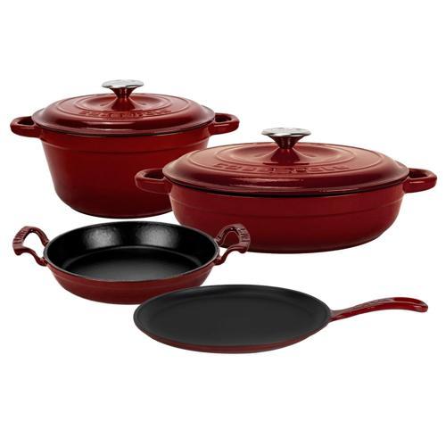 Döküm Bordo 6 Parça Tencere & Tava & Sahan Seti – Profesyonel Lezzet Evinde!