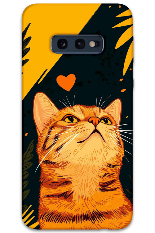 Galaxy S10E Uyumlu Kedi Desenli Telefon Kılıfı + Ekran Koruyucu - 5783