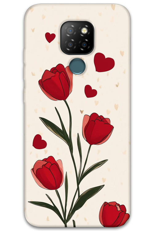 Gm 20 Uyumlu Çiçek Desenli Telefon Kılıfı + Ekran Koruyucu - 5789