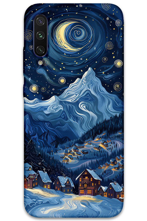 Xiaomi Mi A3 Uyumlu Uzay Desenli Telefon Kılıfı + Ekran Koruyucu - 5857