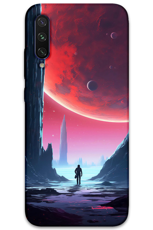 Xiaomi Mi A3 Uyumlu Uzay Desenli Telefon Kılıfı + Ekran Koruyucu - 5860
