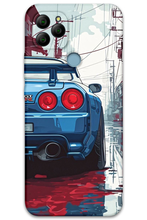 Gm 22 Uyumlu Araba Desenli Telefon Kılıfı + Ekran Koruyucu - 5761