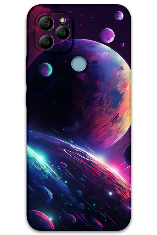 Gm 22 Uyumlu Uzay Desenli Telefon Kılıfı + Ekran Koruyucu - 5862