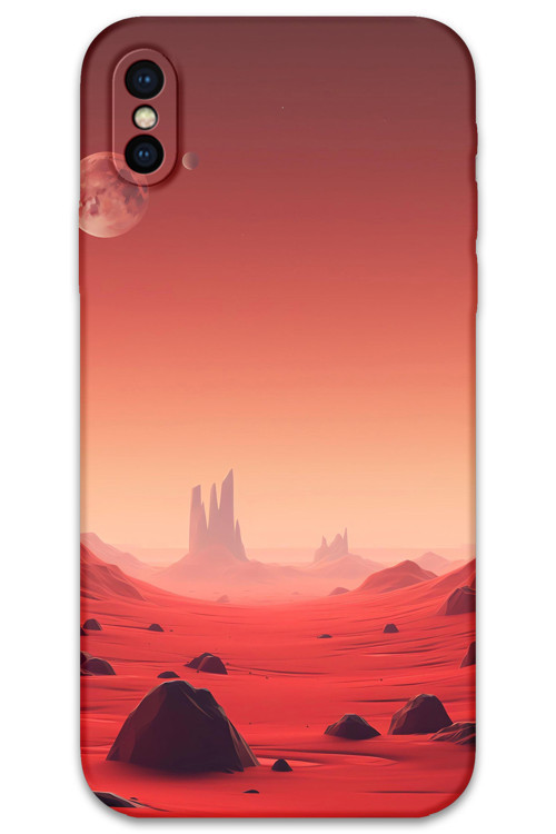 İphone Xs Uyumlu Uzay Desenli Telefon Kılıfı + Ekran Koruyucu - 5859