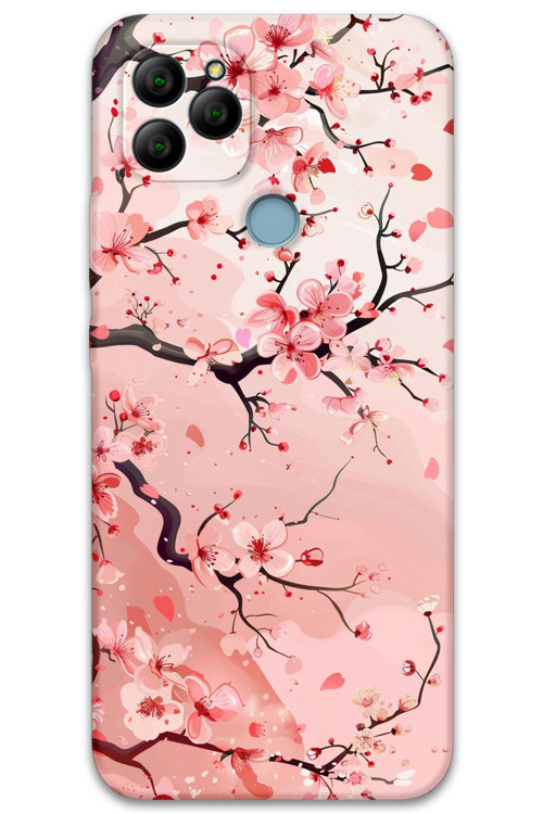 Gm 22 Uyumlu Çiçek Desenli Telefon Kılıfı + Ekran Koruyucu - 5805