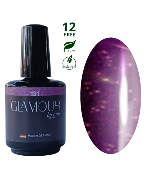 Glamour Simli Bordo Rengi Kalıcı Oje 131 TPO FREE