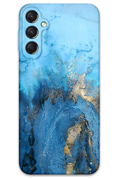 Galaxy A15 Uyumlu Mermer Desenli Telefon Kılıfı + Ekran Koruyucu - 5812
