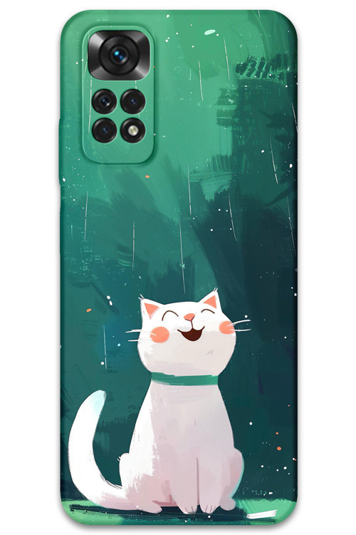 Xiaomi Redmi Note 11 Pro 5G Uyumlu Kedi Desenli Telefon Kılıfı + Ekran Koruyucu - 5781