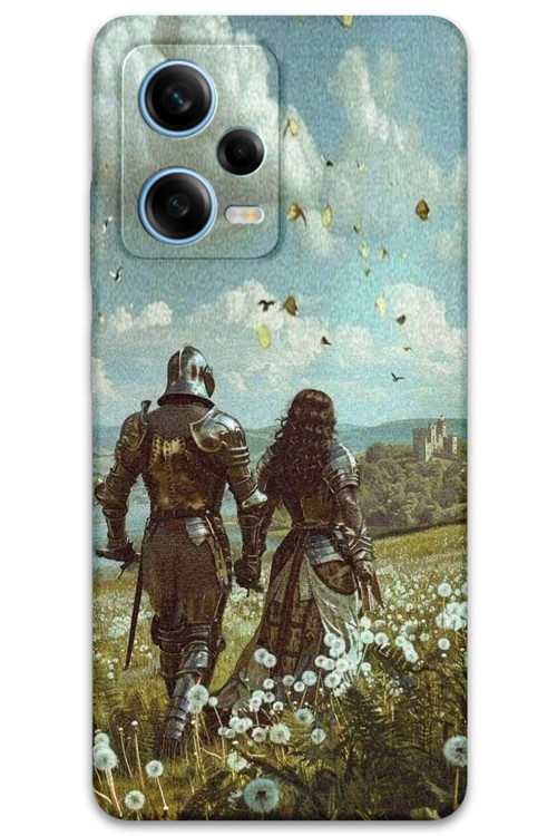 Xiaomi Redmi Note 12 Pro 5G Uyumlu Retro Desenli Telefon Kılıfı + Ekran Koruyucu - 5843
