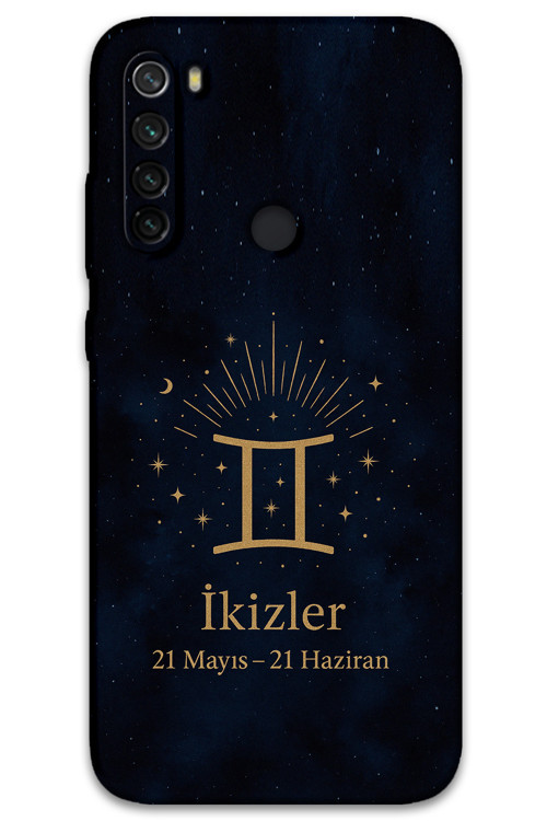 Xiaomi Redmi Note 8 Uyumlu İkizler Burcu Desenli Telefon Kılıfı + Ekran Koruyucu - 5770