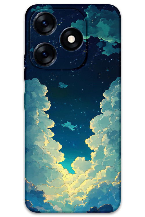 Tecno Spark Go 2024 Uyumlu Uzay Desenli Telefon Kılıfı + Ekran Koruyucu - 5868