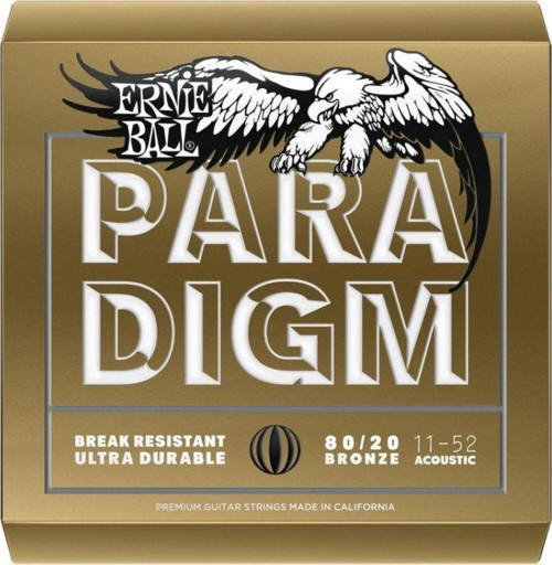 ERNIE BALL P02088 Paradigm Medium Light 80/20 Bronz 11-52 Akustik Gitar Tel Seti
