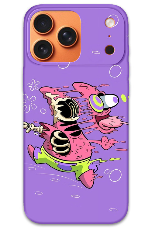 İphone 17 Pro Uyumlu Sünger Bob Desenli Telefon Kılıfı + Ekran Koruyucu - 5939