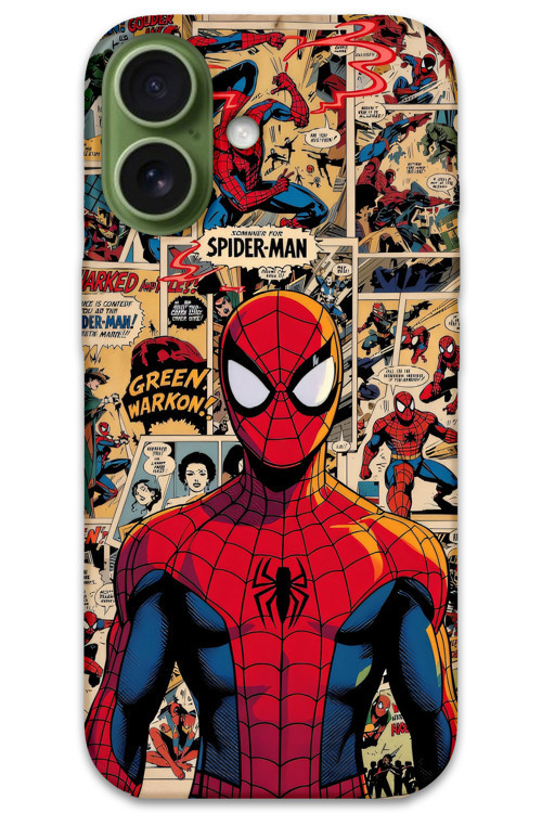 İphone 17 Uyumlu Spiderman Desenli Telefon Kılıfı + Ekran Koruyucu - 5934