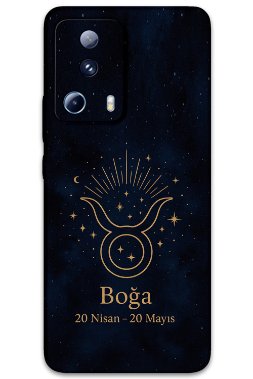 Xiaomi Mi 13 Lite Uyumlu Boğa Burcu Desenli Telefon Kılıfı + Ekran Koruyucu - 5769