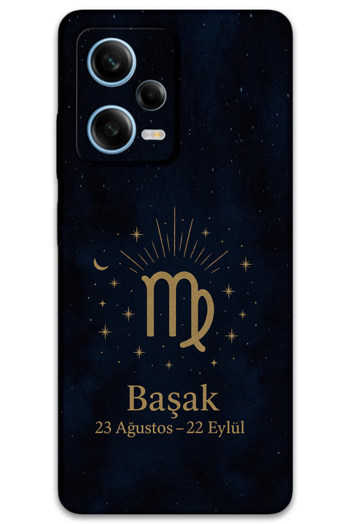 Xiaomi Redmi Note 12 Pro 5G Uyumlu Başak Burcu Desenli Telefon Kılıfı + Ekran Koruyucu - 5773